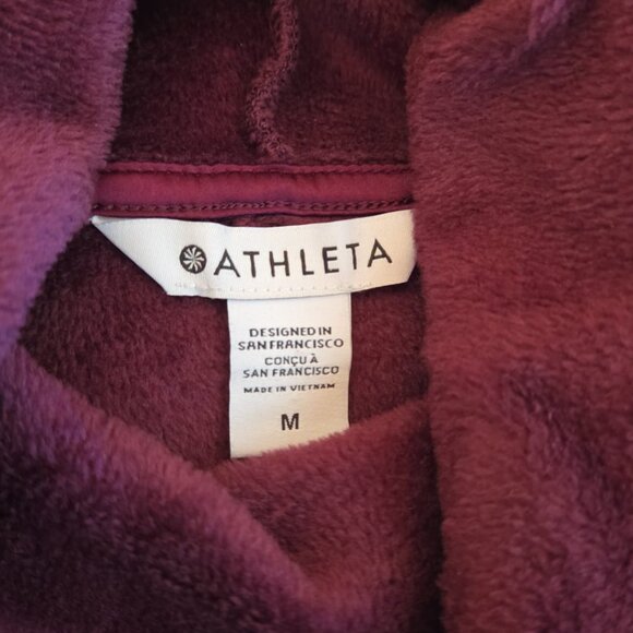 Athleta Sweatshirt M Cozy Karma Funnel Sweater Size M NWOT $129 Spiced Cabernet - Picture 4 of 7